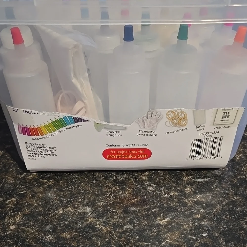 Tie Dye Party Tub by - Multicolor Brand New Never Opened